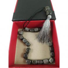 Κομπολόι Οψιδιανός Γκρι 1.2x1cm